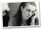 Distressed woman